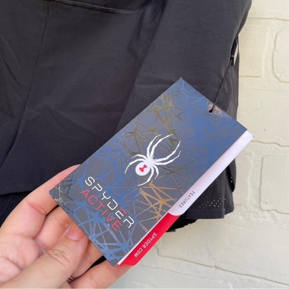 NWT Spyder Women's Black Layered Athletic shorts - Picture 2 of 8